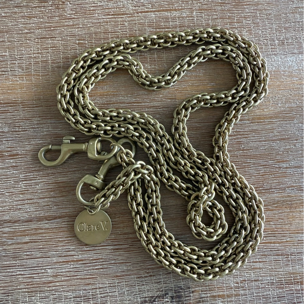 Clare V thick brass strap